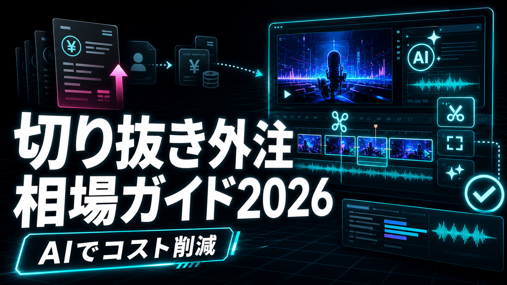 切り抜き動画の外注・代行は高い?料金相場とAIで自動化する方法