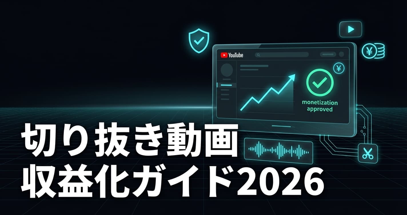 切り抜き動画の収益化ガイド【2026年版】|審査に通る条件・停止対策
